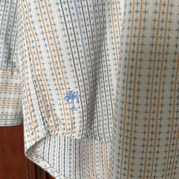Men's Tommy Bahama Cotton Button Down Long Sleeve Shirt Size Large - Picture 4 of 10